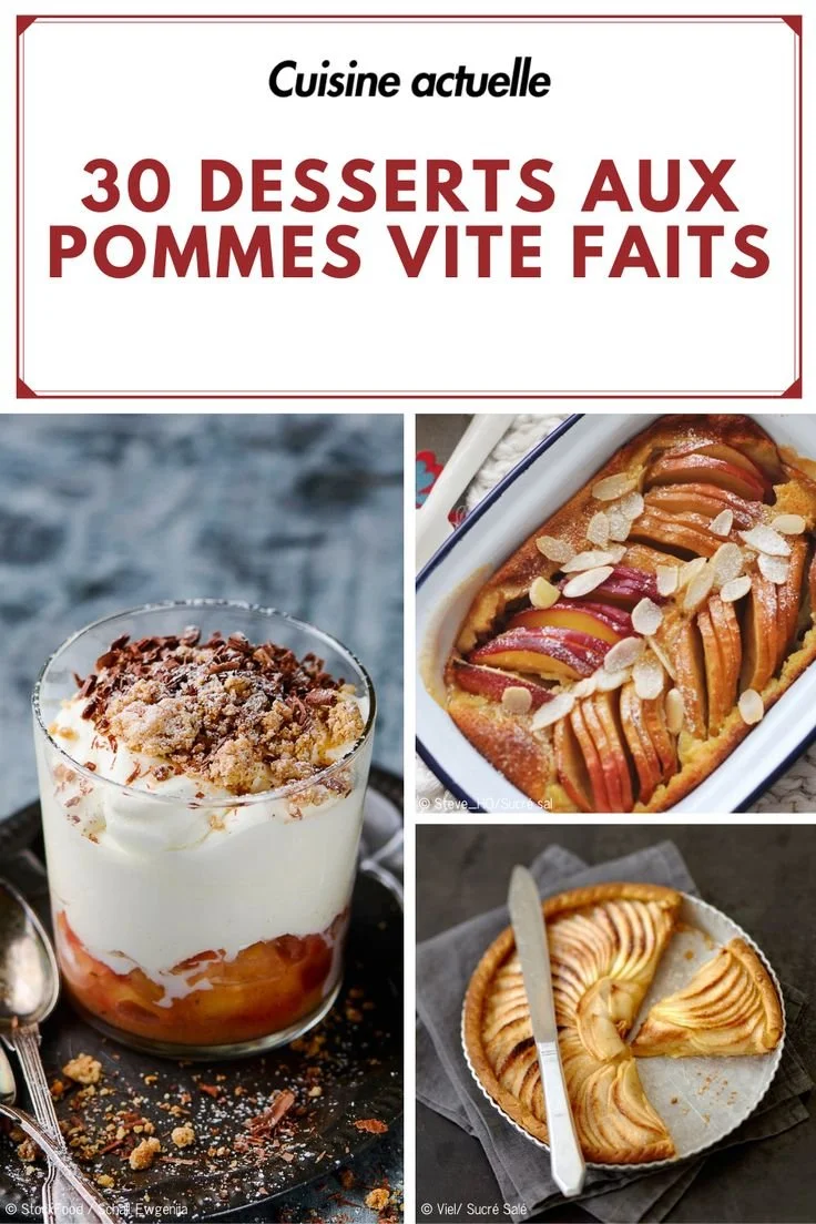 Assortiment de desserts aux pommes vite faits et faciles à préparer