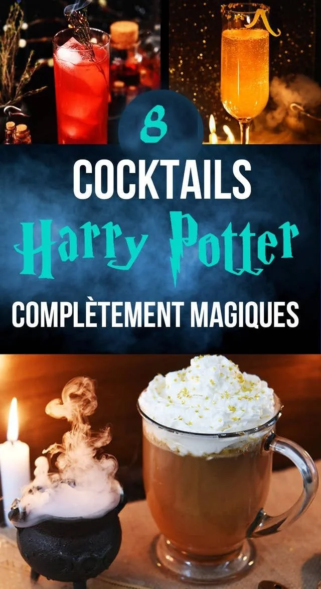Cocktails inspirés de l'univers Harry Potter, parfaits pour des soirées enchanteresses.