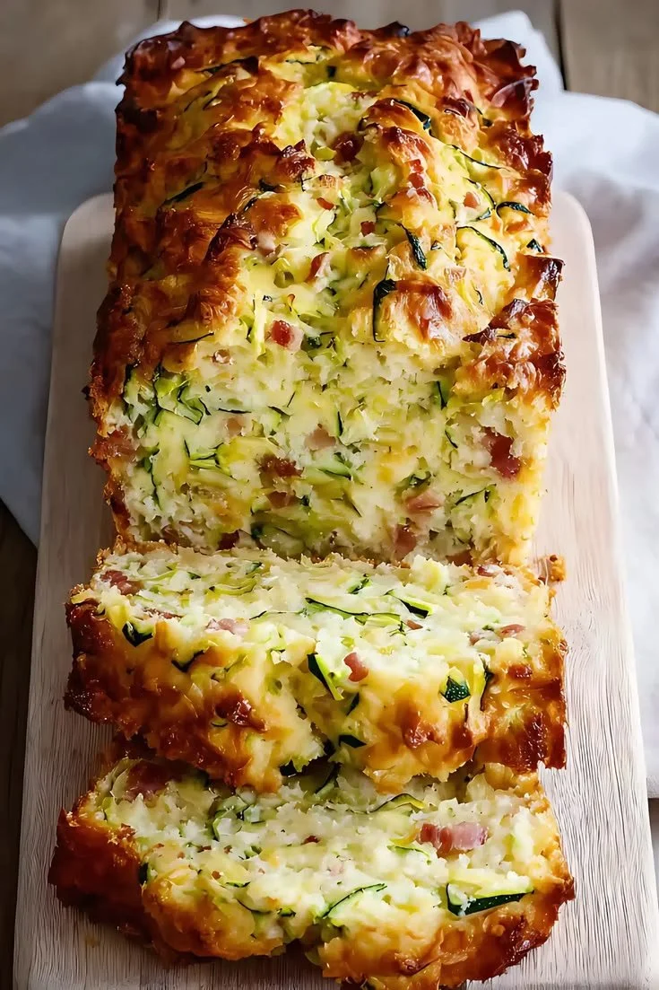 Recette de cake courgette lardons moelleux et facile à préparer