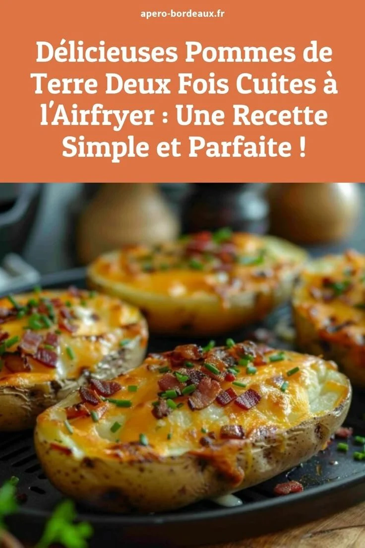 Pommes de terre deux fois cuites à l'airfryer, croustillantes et savoureuses