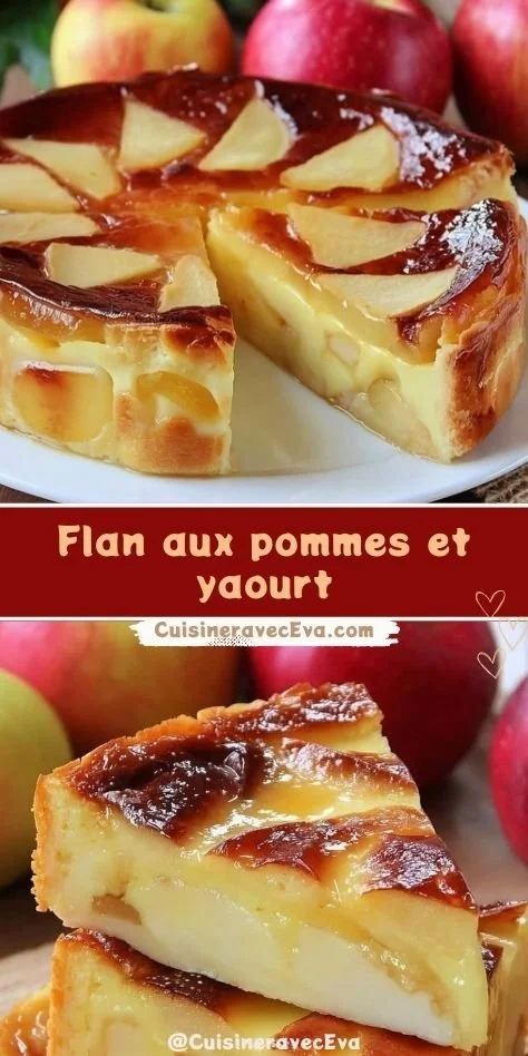 Flan aux Pommes et Yaourt - dessert léger et fondant aux pommes fraîches