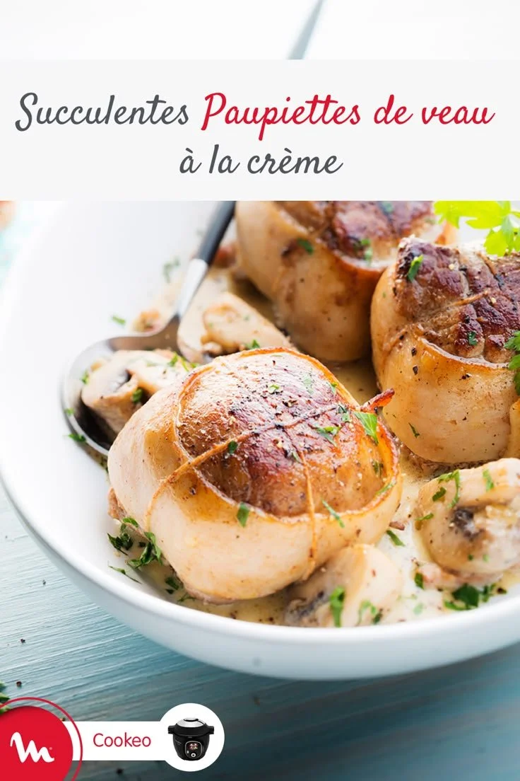 Paupiettes de veau prêtes à être servies, préparées au COOKEO