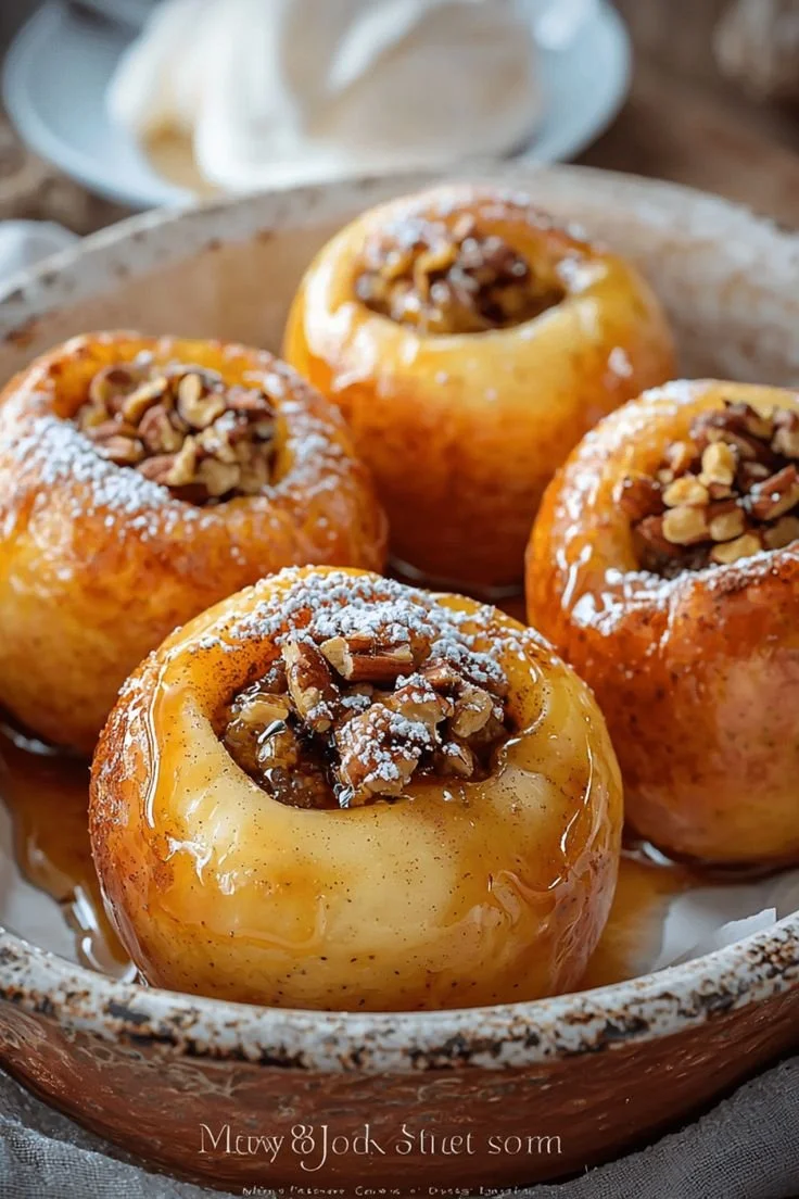 Pommes Rôties au Miel, recette simple et délicieuse pour l'automne