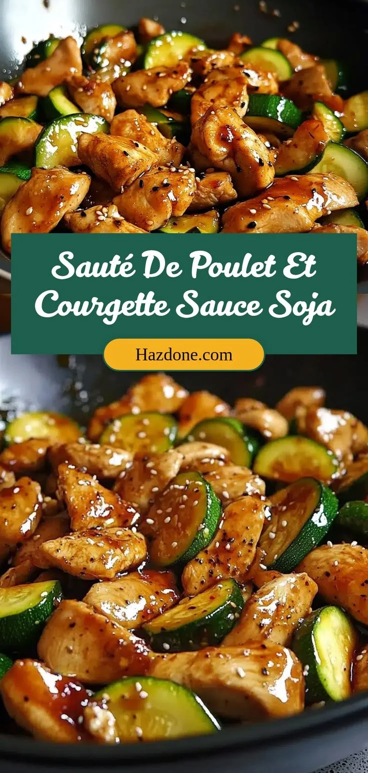 Poulet sauté aux courgettes pour un dîner rapide et savoureux