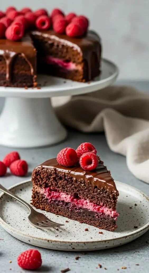 Gâteau chocolat framboise décoré, une recette savoureuse et irrésistible.