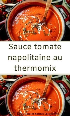 Recette de sauce tomate napolitaine au thermomix pour des plats italiens délicieux.