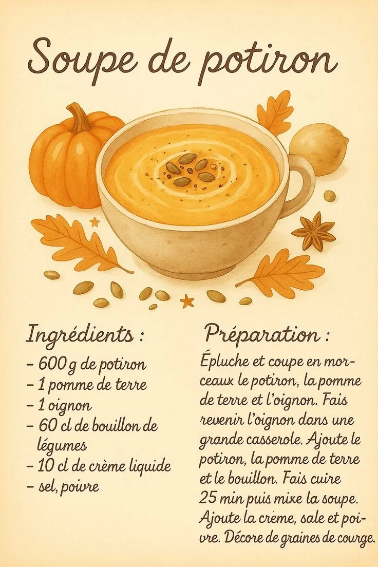 Bol de soupe de potiron chaude garnie d'herbes fraîches